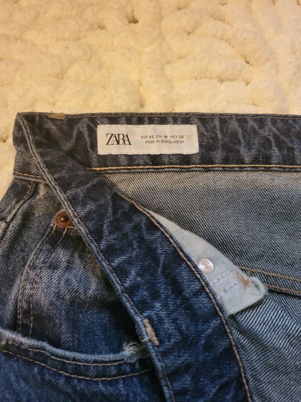 ZARA Women's Dark Blue Denim Jeans 10